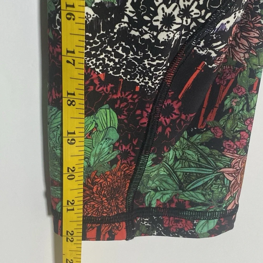 Lululemon Wunder Under Crop Leggings Womens 10 Multicolor Floral Zen Garden Boho